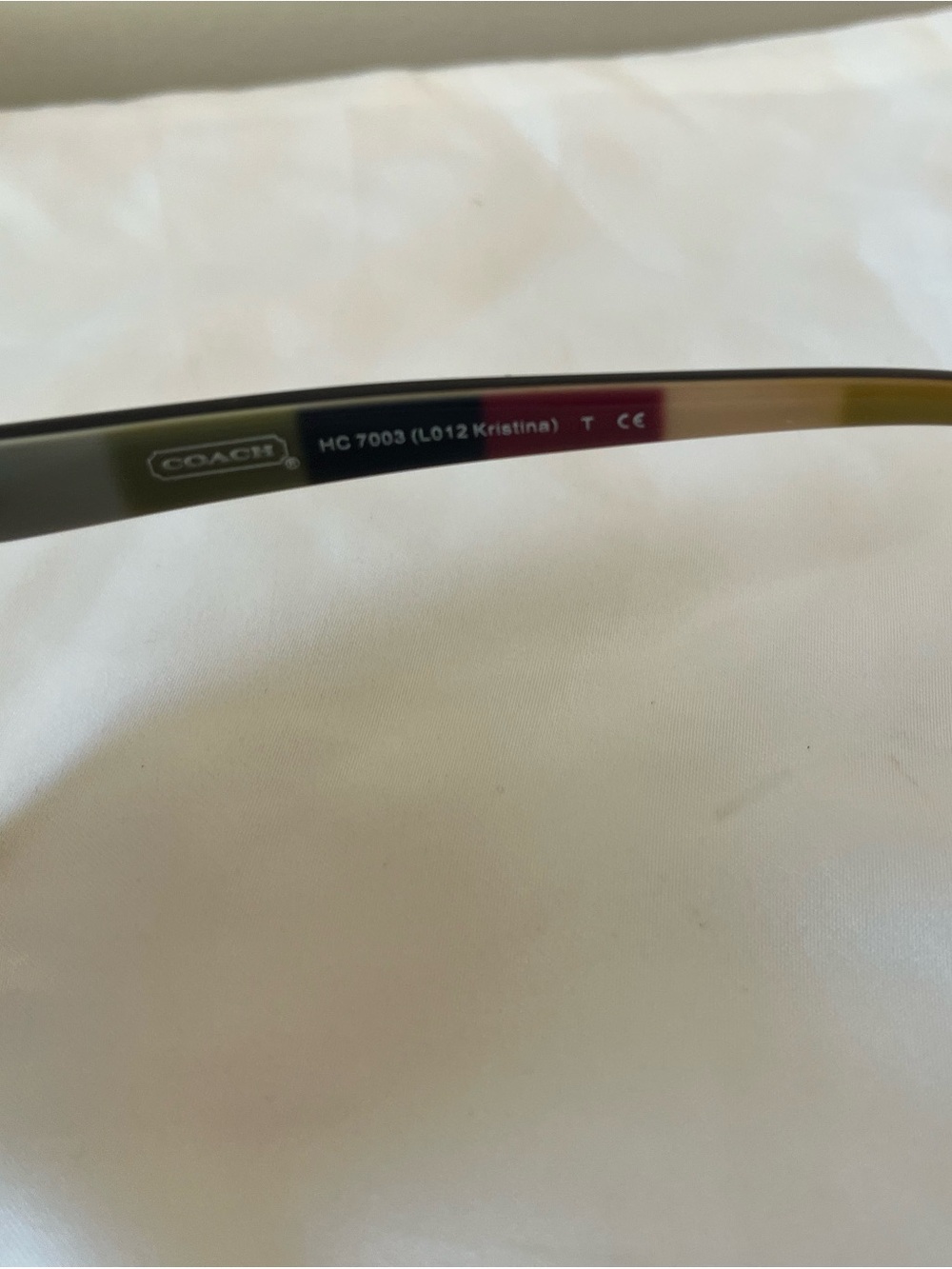 Y2K COACH Gold Aviator (Kristina) Sunglasses with Brown Lenses and Legacy Stripe - Picture 5 of 11